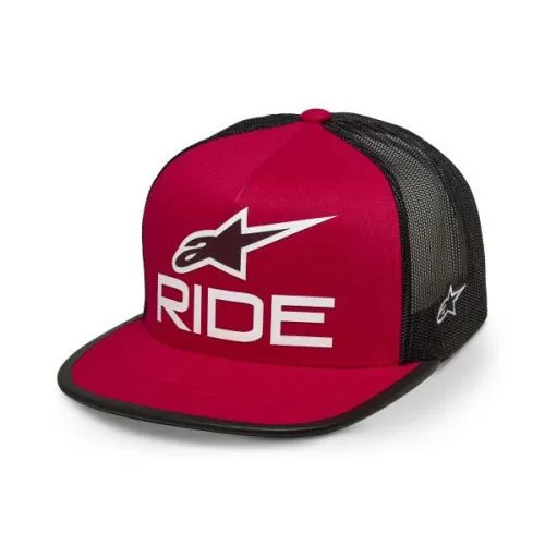 Alpinestars Ride 4.0 Trucker Hat - red black white