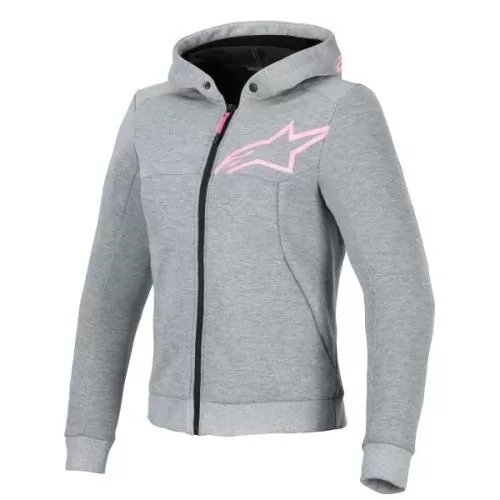 Alpinestars Stella Chrome V2 Sport Hoodie - gray heather fluo pink