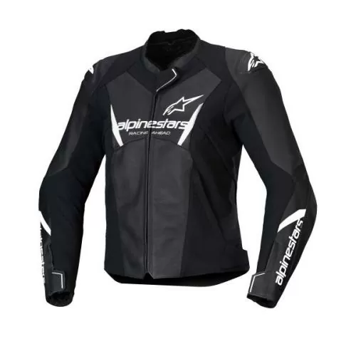 Alpinestars Stella Faster V3 Leather Jacket - black white