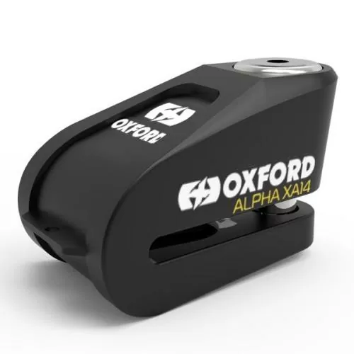 Oxford Alpha XA14 Alarm Disc Lock 14mm⌀ Locking Pin Black - 