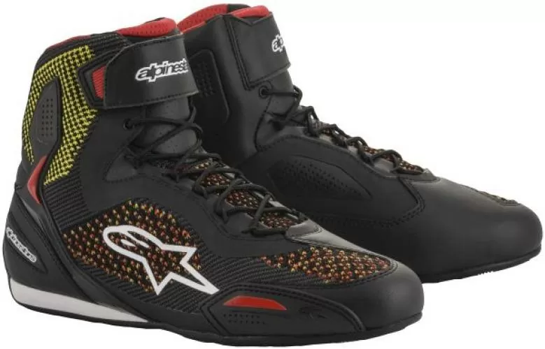 Alpinestars Faster-3 Rideknit Shoes - black yellow red