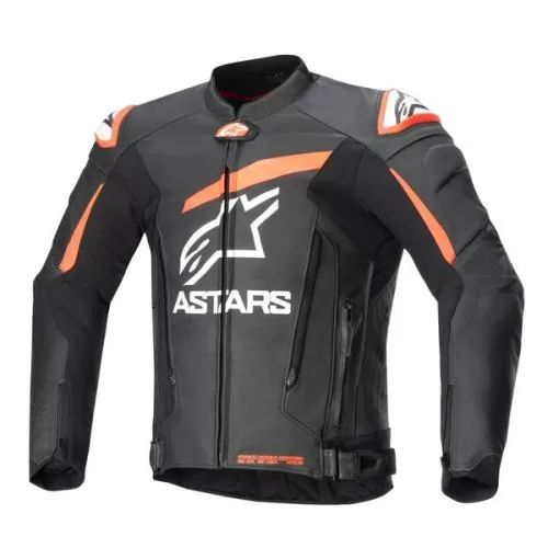 Alpinestars GP Plus V4 Leather Jacket - black fluo red white