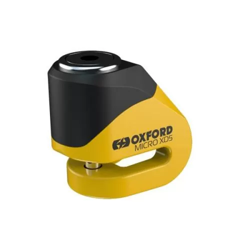 Oxford Micro XD5 Disc Lock 5.5mm⌀ Locking Pin Yellow - 