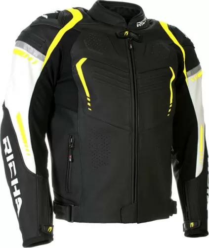 Richa Misano Leather Jacket - fluo gelb