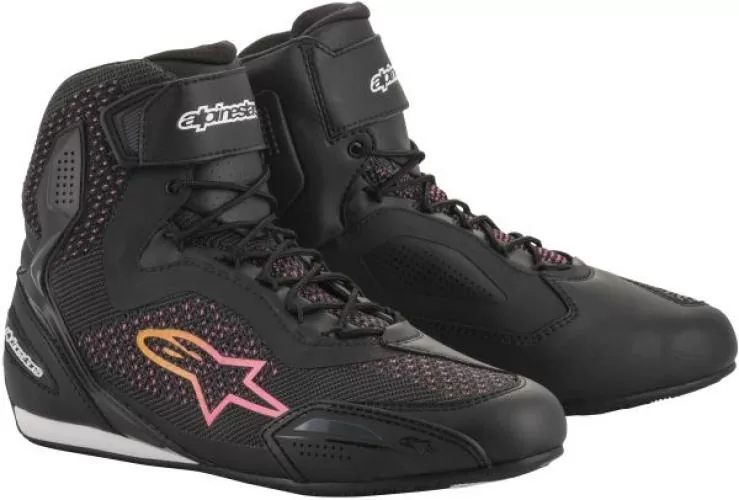 Alpinestars Stella Faster-3 Rideknit Shoes - black yellow pink