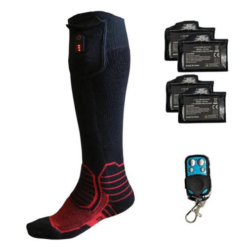 Preview: Heizsocken Kinder WohligWarm inkl. Ersatzakkus- schwarz