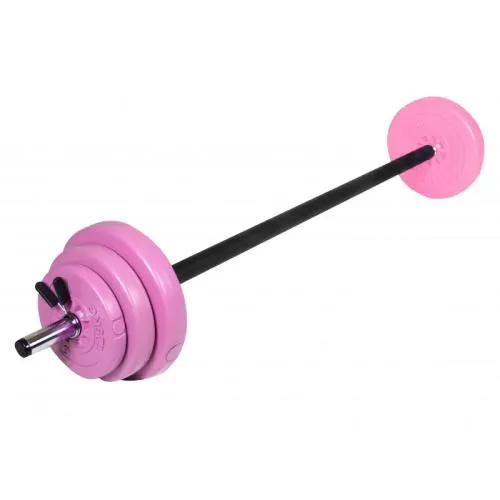 Gymstick 20Kg Pump Set Pinke Scheiben - pink, schwarz