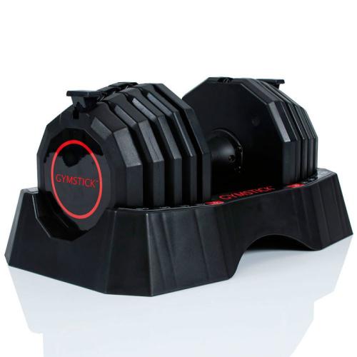 Preview: Gymstick Verstellbare Hantel - 22.5 kg, - schwarz, rot