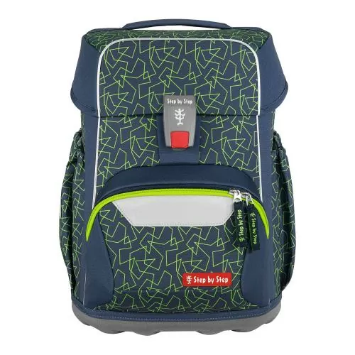 Step by Step Basis Schulranzen-Set „Green Geometric“, 4-teilig