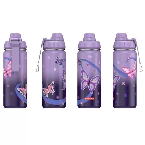 Step by Step Isolierte Edelstahl-Trinkflasche "Sweet Butterfly"