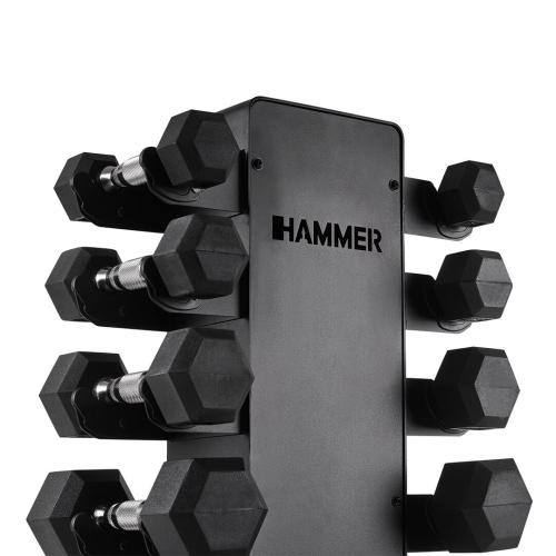 Preview: Hammer Inkl. Hexagon Kompakthanteln (1 – 10 kg) Hanteln und Gewichte - black