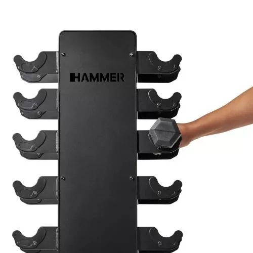 Hammer Inkl. Hexagon Kompakthanteln (1 – 10 kg) Hanteln und Gewichte - black