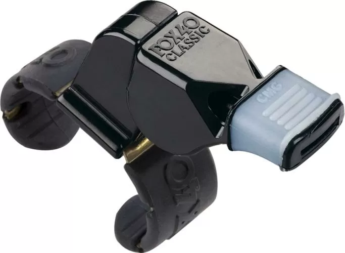 Fox 40 Classic referee whistle with mouthguard and finger grip