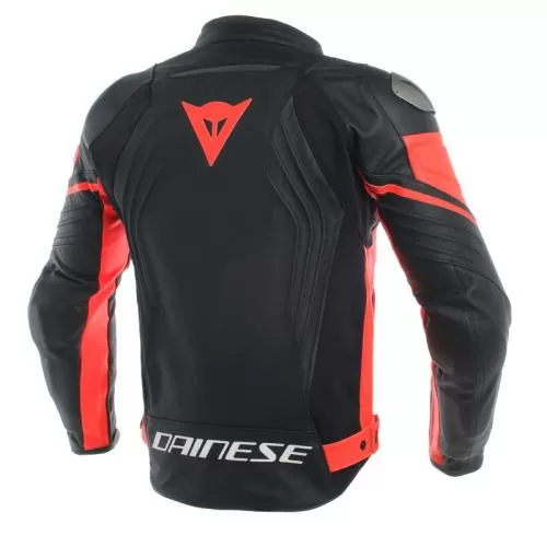 Dainese Leather jacket Racing 3 - black-black-fluored
