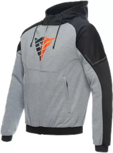 Dainese Hoodie Full Zip Daemon-X Safety - grey-black-fluo red