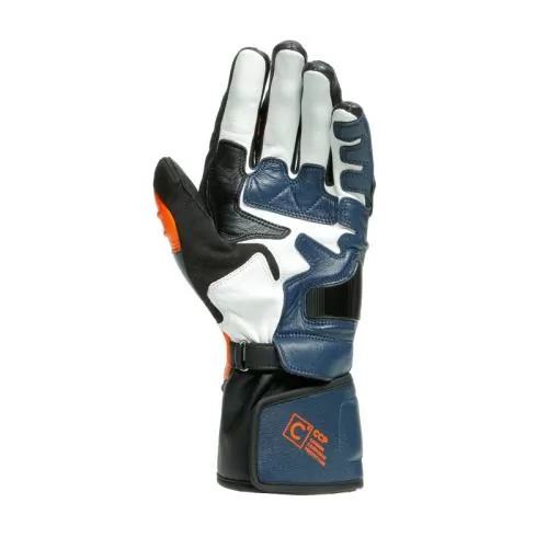 Dainese Handschuhe CARBON 3 lang - dunkelblau-orange-fluorot