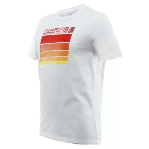 Dainese T-Shirt STRIPES - weiss-rot