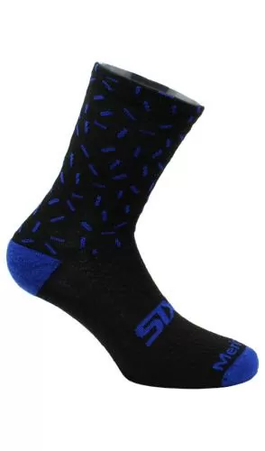 SIXS Kurze Socken MERINOS SOCKS - schwarz-blau