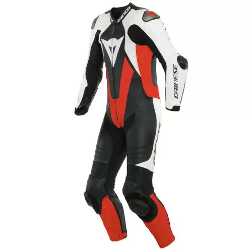 Dainese LAGUNA SECA 5 1pc Leather suit perf. black-white-red fluo