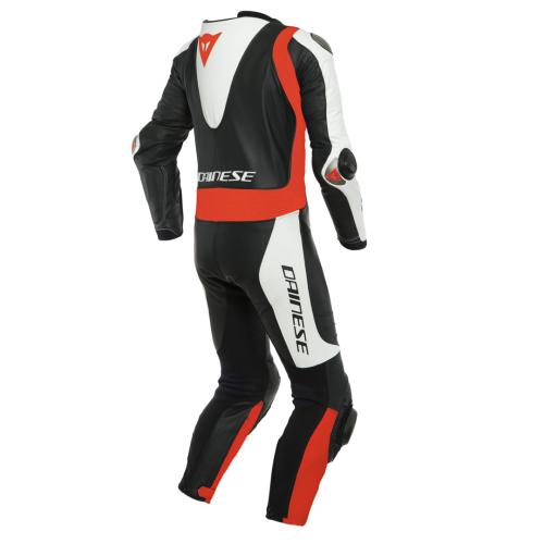 Preview: Dainese LAGUNA SECA 5 1pc Leather suit perf. black-white-red fluo
