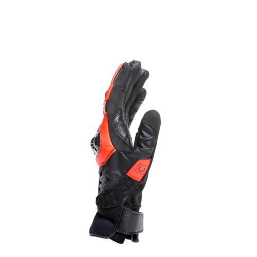 Preview: Dainese Lederhandschuhe Carbon 4 Kurz - schwarz-fluo rot