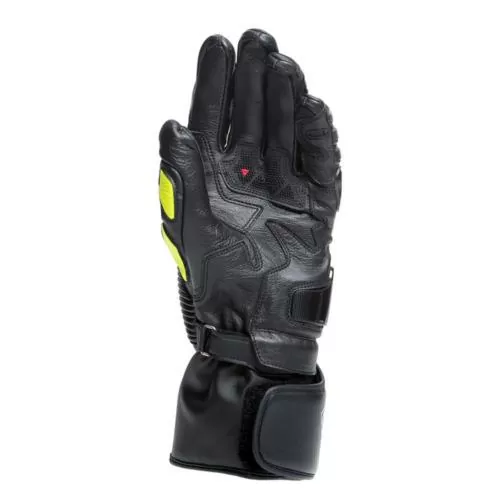Dainese Lederhandschuhe Druid 4 - schwarz-grau-fluo gelb