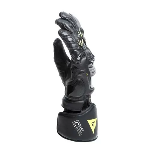 Dainese Lederhandschuhe Druid 4 - schwarz-grau-fluo gelb