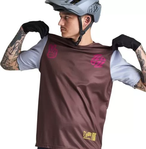 Troy Lee Designs Flowline SS Jersey Flipped - grau