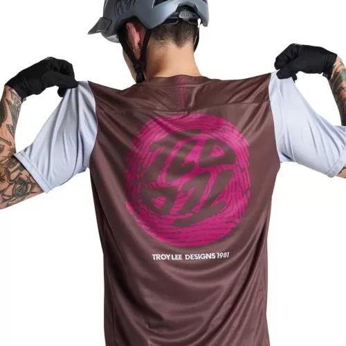 Troy Lee Designs Flowline SS Jersey Flipped - grau