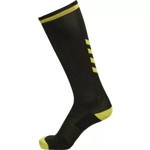 Hummel Elite Indoor Sock High - black/blazing yellow