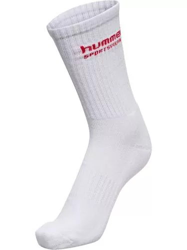 Hummel Hml3-Pack Socks Sportswear - white/tango red