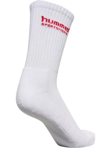 Hummel Hml3-Pack Socks Sportswear - white/tango red