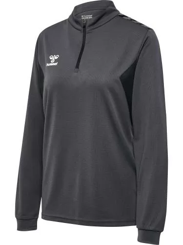 Hummel Hmlauthentic Half Zip Sweat Woman - asphalt