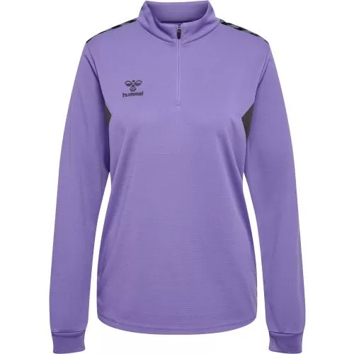 Hummel Hmlauthentic Half Zip Sweat Woman - dahlia purple/asphalt