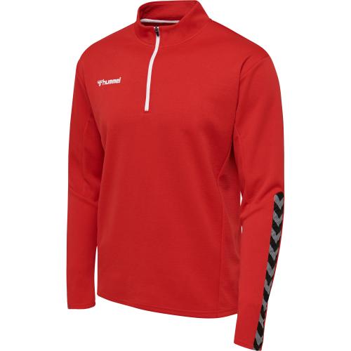 Preview: Hummel Hmlauthentic Half Zip Sweatshirt - true red