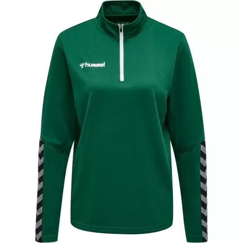 Hummel Hmlauthentic Half Zip Sweatshirt Woman - evergreen