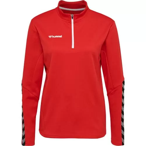 Hummel Hmlauthentic Half Zip Sweatshirt Woman - true red
