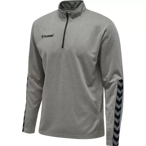 Hummel Hmlauthentic Kids Half Zip Sweatshirt - grey melange