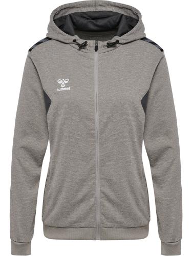 Preview: Hummel Hmlauthentic Pl Zip Hoodie Woman - grey melange
