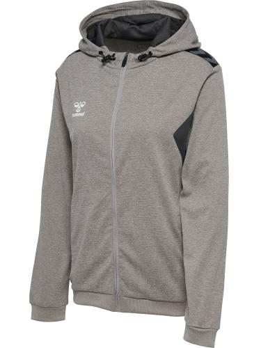 Preview: Hummel Hmlauthentic Pl Zip Hoodie Woman - grey melange
