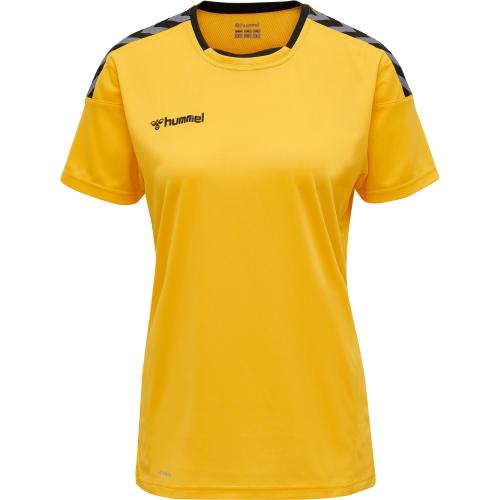 Preview: Hummel Hmlauthentic Poly Jersey Woman S/S - sports yellow/black