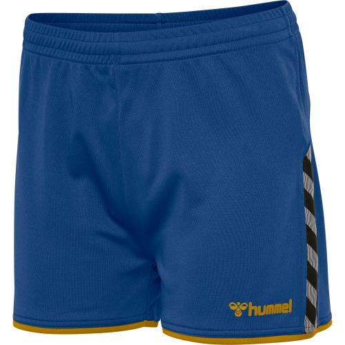 Preview: Hummel Hmlauthentic Poly Shorts Woman - true blue/sports yellow