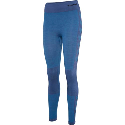Preview: Hummel Hmlclea Seamless Mid Waist Tights - riviera/insignia blue melange