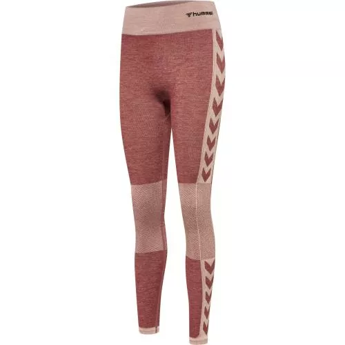 Hummel Hmlclea Seamless Mid Waist Tights - withered rose/rose tan melange