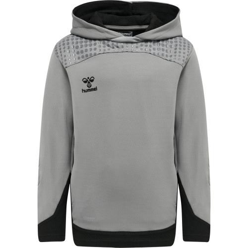 Preview: Hummel Hmllead Poly Hoodie Kids - grey melange