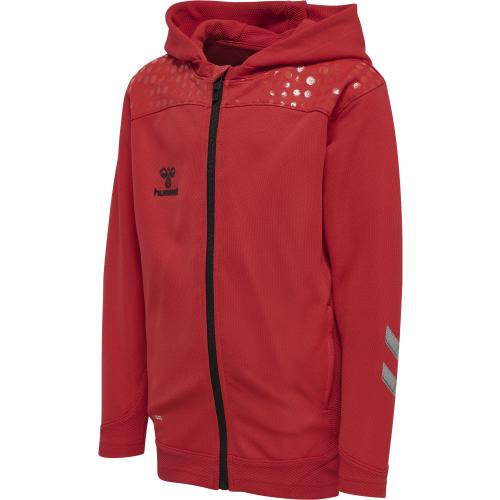 Preview: Hummel Hmllead Zip Poly Hoodie Kids - true red