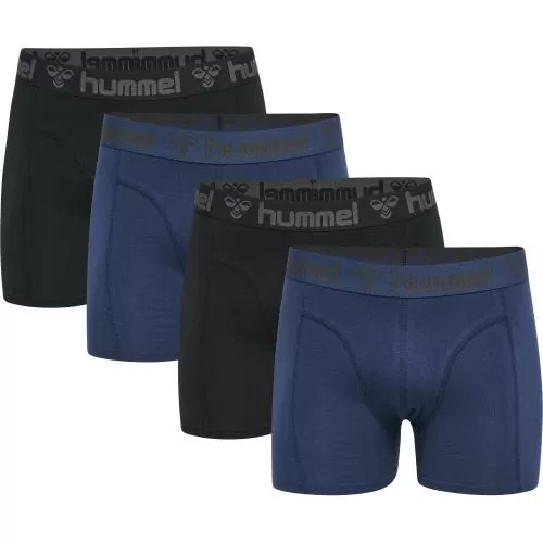Hummel Hmlmarston 4-Pack Boxers - black/insigina blue