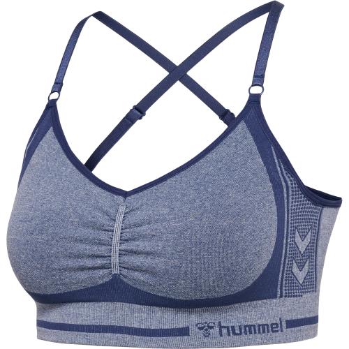 Preview: Hummel Hmlmt Lulu Seamless Scrunch Bra - insignia blue melange