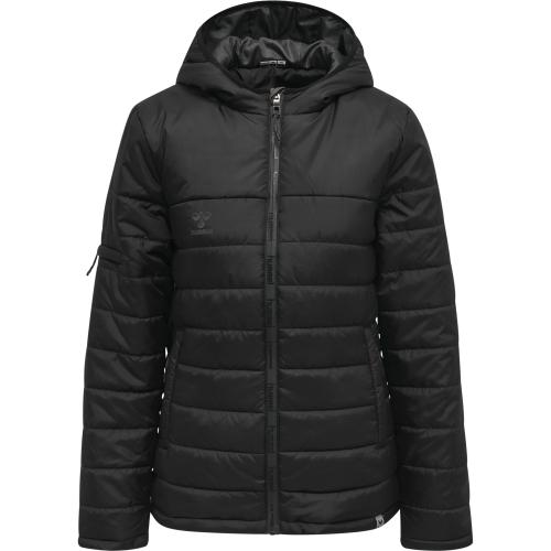 Preview: Hummel Hmlnorth Quilted Hood Jacket Woman - black/asphalt