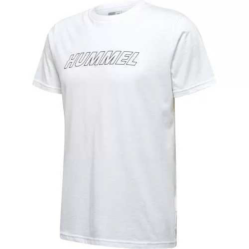 Hummel Hmlte Callum Cotton T-Shirt - white/asphalt